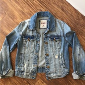 Distressed Denim Jacket Women Jean Jacket S